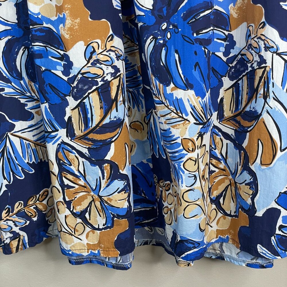 Senso Unico Italian Resortwear Skirt Small Art To Wear Midi HTF Tropical Travel - Picture 16 of 16